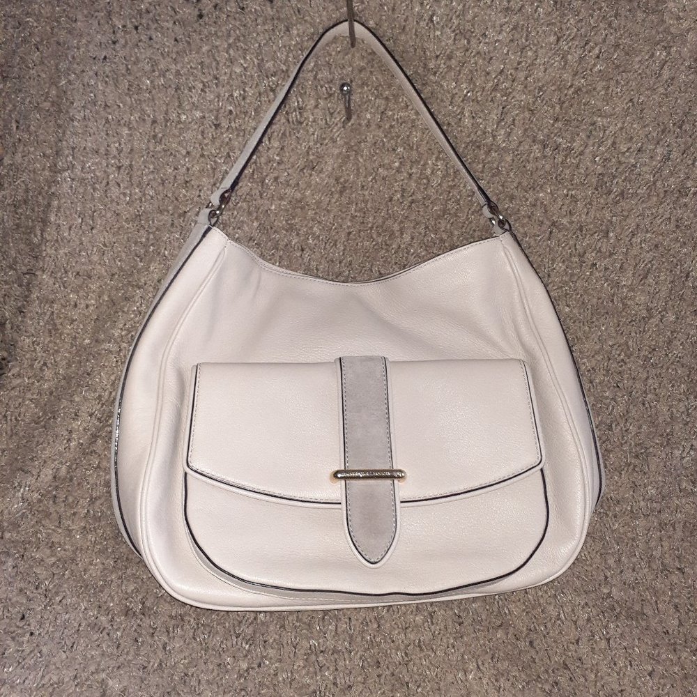 KATE SPADE-Moussfrost Leather/Suede-Regine-Hunts Place Shoulder/Hobo-Near Mint